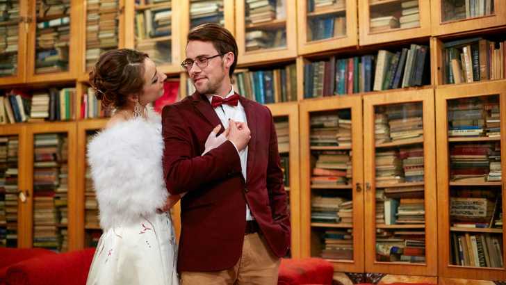 library themed wedding