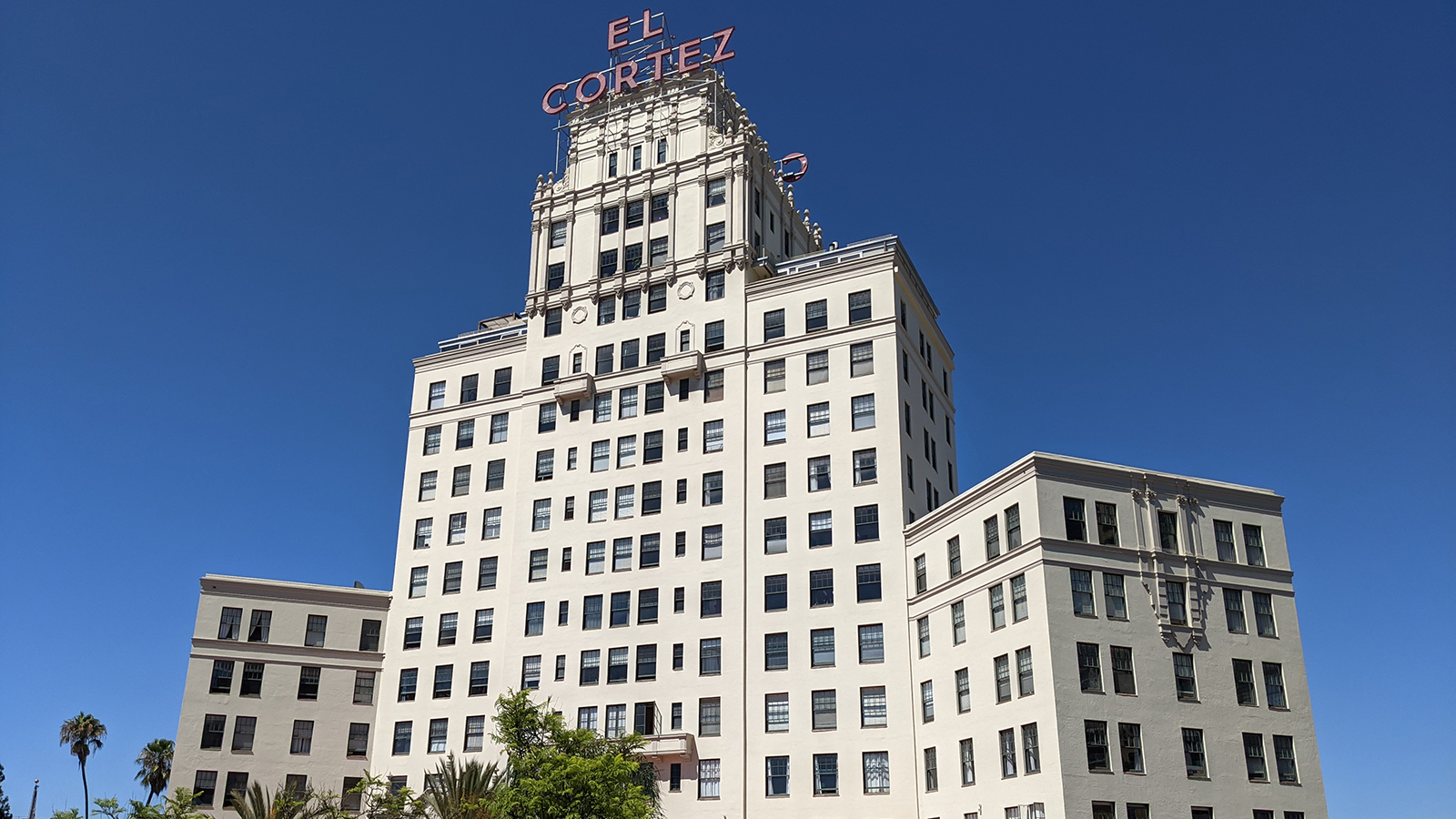 San Diego, California - August 02, 2021: El Cortez Condominiums on Ash Street, formerly known as El Cortez Hotel