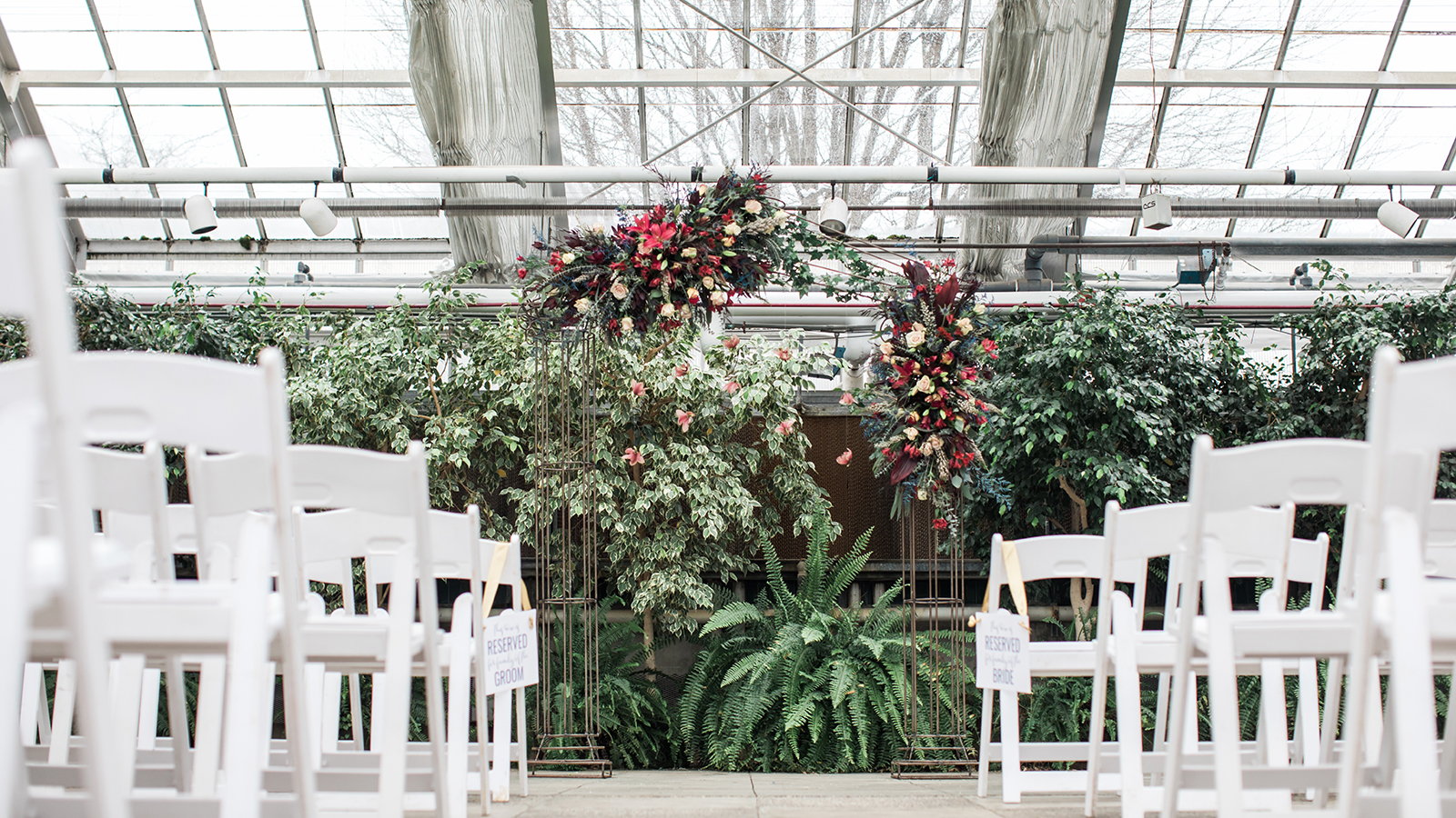 Winter Greenhouse Wedding
