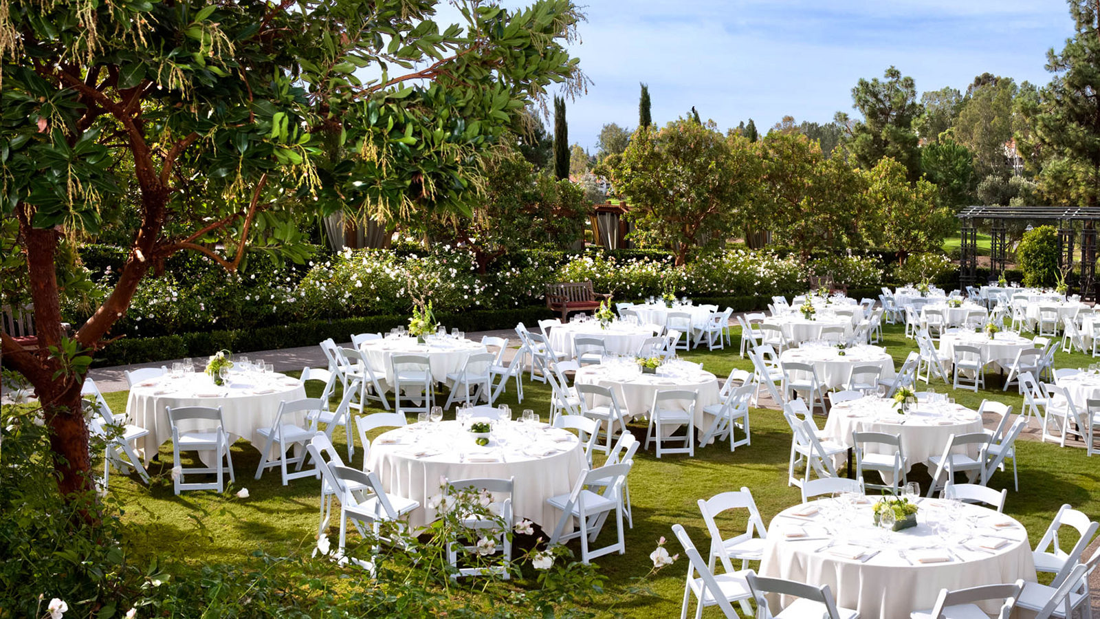 wedding reception setup at the Rancho Bernardo Inn